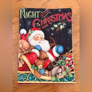 Night Before Christmas Cloth Soft Book. Santa Holiday Story. Susan Winget